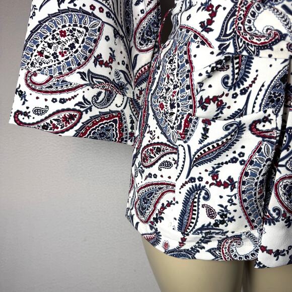 Collections etc Women's Paisley Light Jacket Belted Cozy Boho Size Medium - Picture 5 of 7
